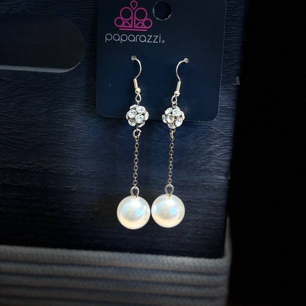 Paparazzi Gold and Silver Dangle Earrings - Picture 5 of 5